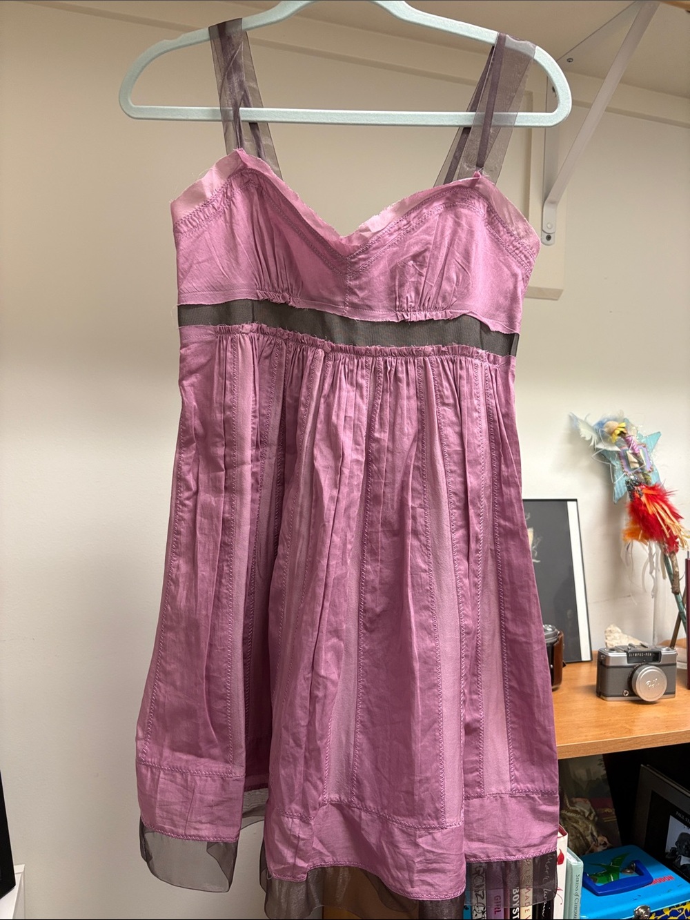 Pink Sleeveless Empire-Waist Dress